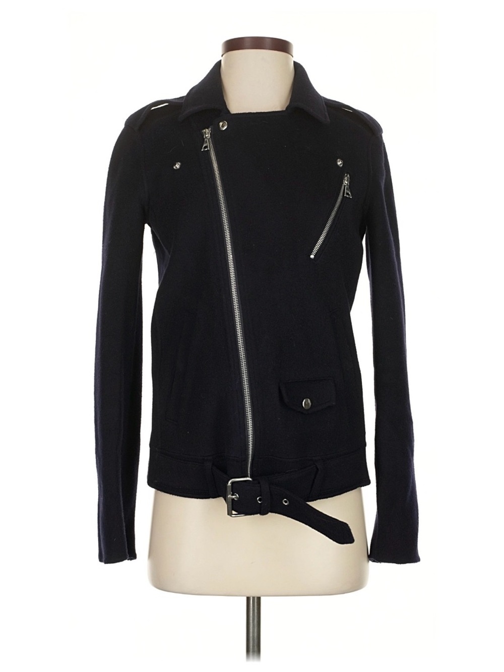 Theory Double-Faced Wool Moto Biker Jacket